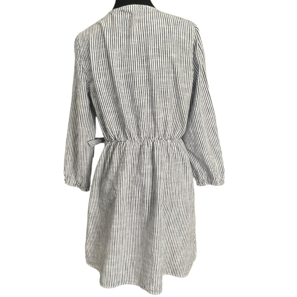 Old Navy Black and White Striped Cotton Dress - Picture 5 of 11